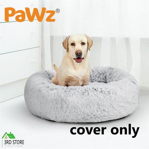 PaWz Replaceable Cover For Dog Calming Bed Mat Soft Plush Kennel Charcoal Size L