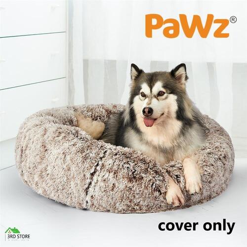 PaWz Replaceable Cover For Dog Calming Bed Kennel Round Nest Cave AU Coffee M