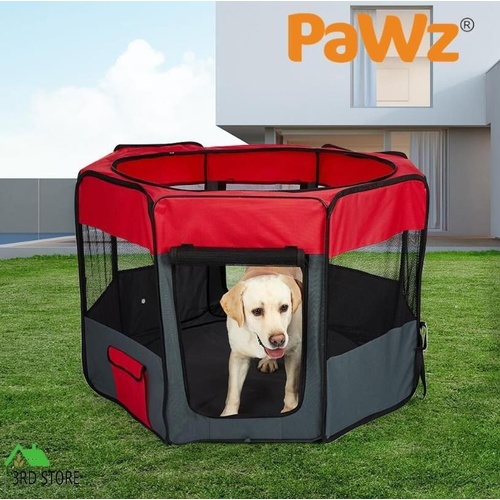 PaWz 8 Panel Pet Playpen Dog Puppy Play Exercise Enclosure Fence Grey