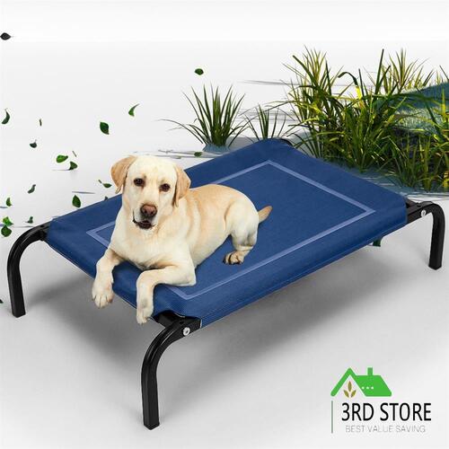 Elevated Pet Bed Dog Sleeping Non-toxic Superior Goods Heavy Trampoline Navy M