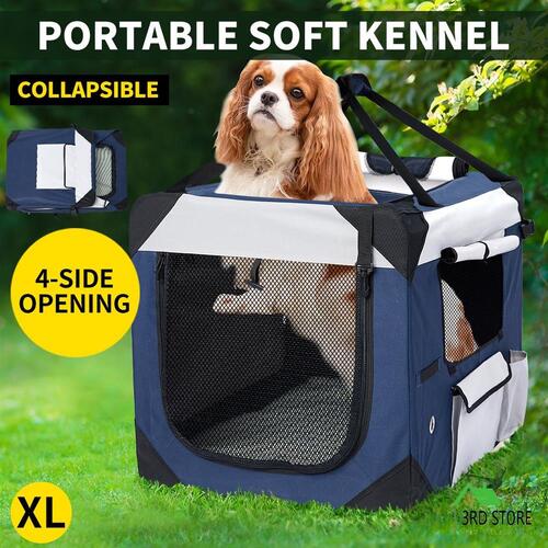 PaWz Pet Carrier Bag Dog Puppy Spacious Outdoor Travel Hand Portable Crate XL