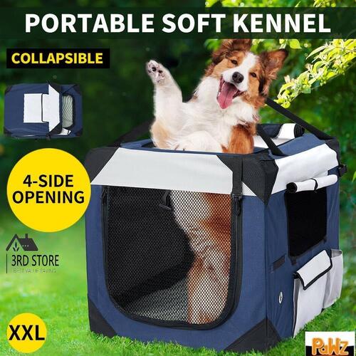 PaWz Pet Airline Travel Kennel Folding Crate Cat Dog Portable Carrier Cage 2XL