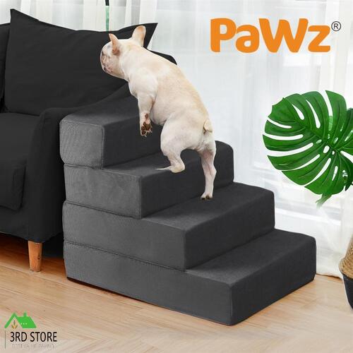 PaWz Dog Stairs Ramp Portable Climbing Washable Removable Cover 4 Steps Large