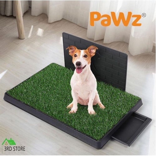 PaWz Indoor Dog Pet Grass Potty Training Portable Toilet Pad Tray Turf Mat Jumbo