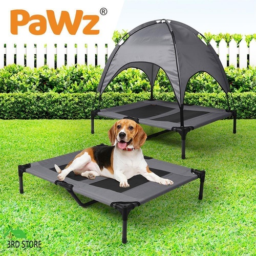 PaWz Pet Trampoline Bed Dog Cat Elevated Hammock With Canopy Raised Heavy Duty L