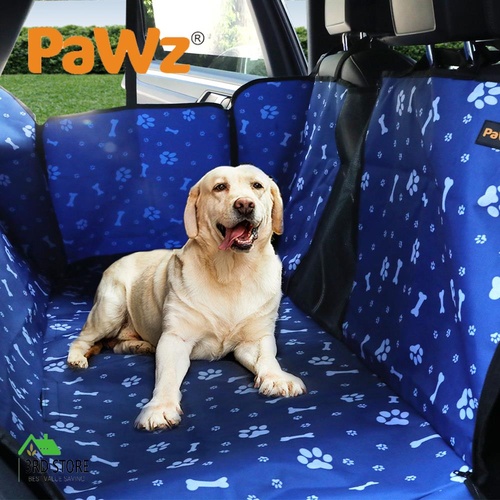 PaWz Pet Back Car Seat Cover Hammock Nonslip Dog Puppy Cat Waterproof Rear Blue