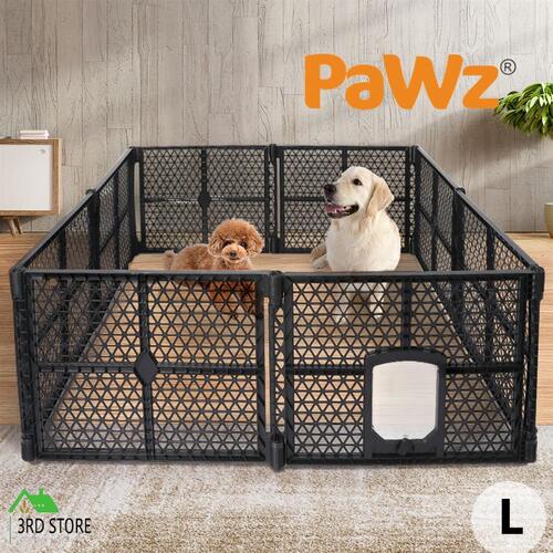 Pawz Pet Playpen Folding Dog Plastic Puppy Exercise Enclosure Fence Indoor Large