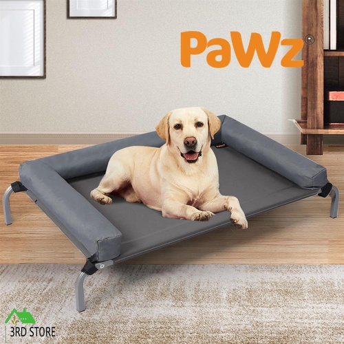 PaWz Elevated Pet Bed Dog Puppy Cat Trampoline Hammock Raised Heavy Duty Grey XL