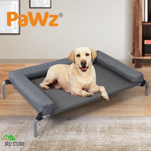 PaWz Elevated Pet Bed Dog Puppy Cat Trampoline Hammock Raised Heavy Duty Grey XL