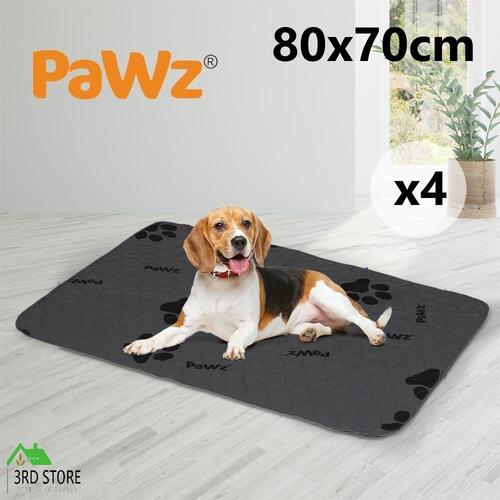 PaWz 4x Washable Dog Puppy Training Pad Pee Puppy Reusable Cushion XL Grey