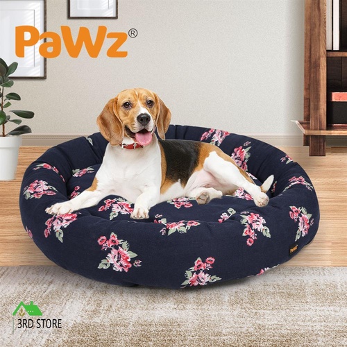 PaWz Dog Calming Bed Pet Cat Washable Portable Round Kennel Summer Outdoor L
