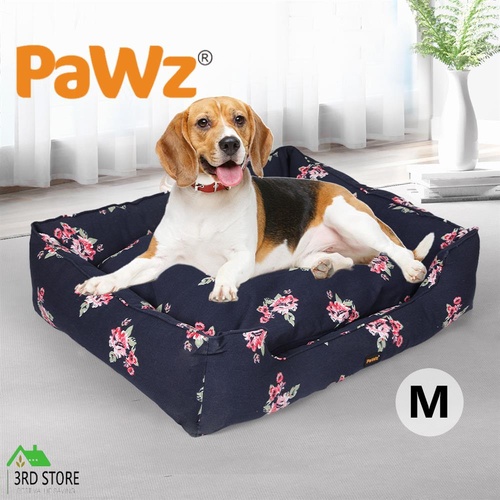 PaWz Dog Calming Bed Pet Cat Washable Removable Cover Double-Sided Cushion M