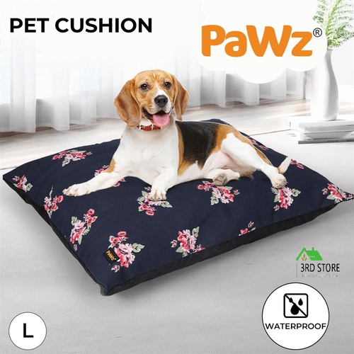 PaWz Dog Calming Bed Cat Pet Washable Removable Cover Cushion Mat Indoor L