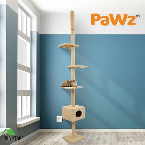 RETURNs PaWz Cat Scratching Post Tree Cubby House Condo Furniture Scratcher 248-288 High
