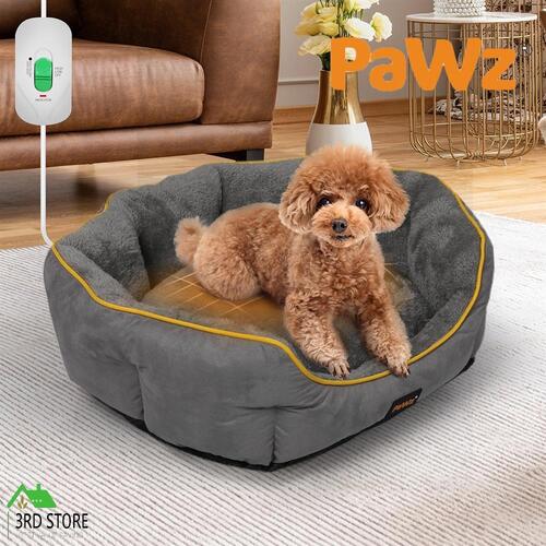 PaWz Electric Pet Heater Bed Heated Mat Cat Dog Heat Blanket Removable Cover M