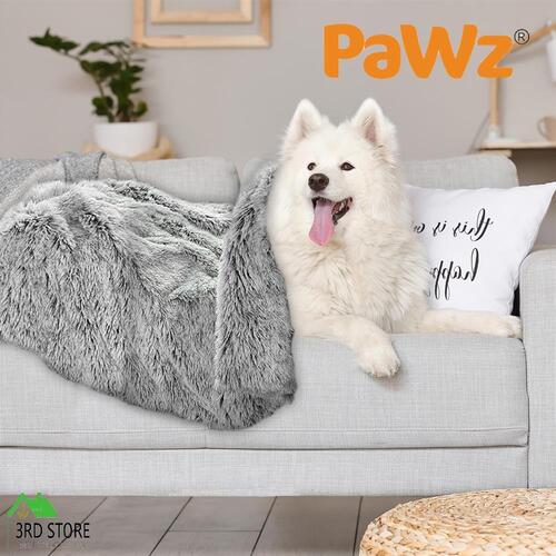 PaWz Dog Blanket Pet Cat Mat Puppy Warm Soft Plush Washable Reusable Large Charcoal
