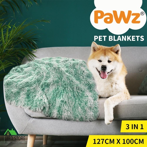 PaWz Dog Blanket Pet Cat Mat Puppy Warm Soft Plush Washable Reusable Large Teal