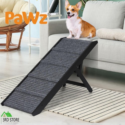 PaWz Adjustable Dog Ramp Height Stair For Bed Sofa Cat Dogs Folding Portable