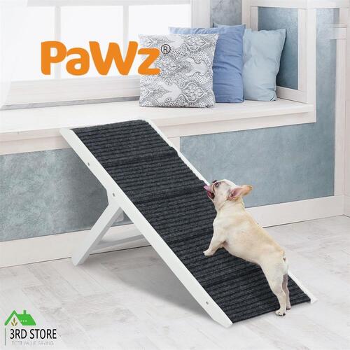 PaWz Adjustable Dog Ramp Height Stair For Bed Sofa Cat Dogs Folding Portable