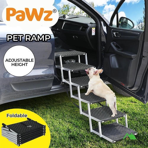 Pawz Dog Ramp Pet Stair Car SUV Travel Step Foldable Portable Lightweight Ladder