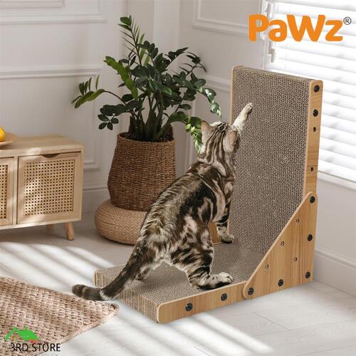 PaWz Cat Scratcher Scratching Board Corrugated Cardboard Scratch Bed Toy Pad Mat