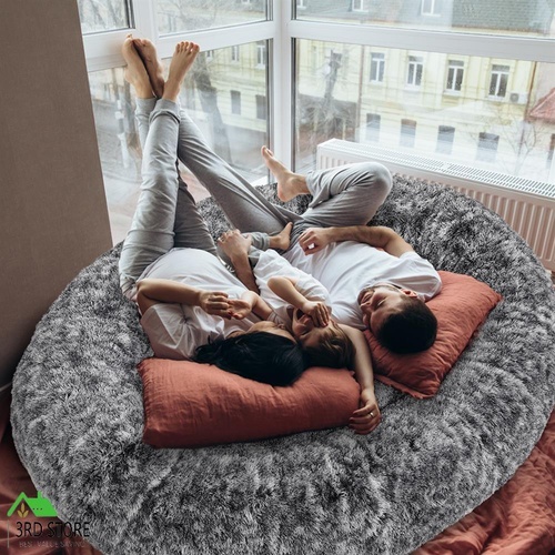TheNapBed 1.8m Fluffy Calming Portable Napping Mattress Sofa Bed Grey