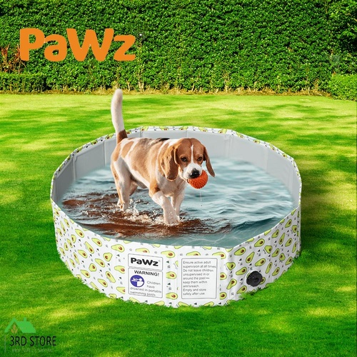 PaWz 100cm Portable Pet Swimming Pool Kids Dog Washing Bathtub Outdoor Foldable
