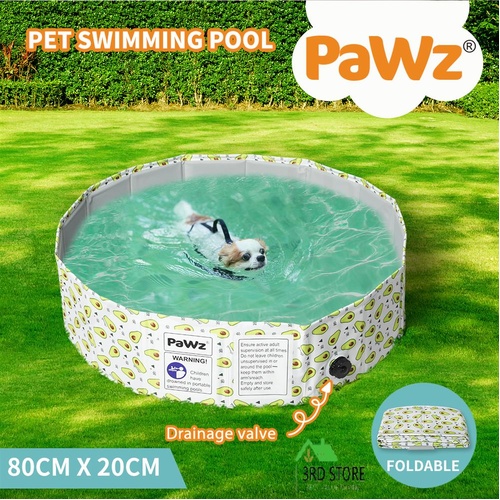 PaWz 80cm Pet Dog Swimming Pool Cat Portable BathTub Kid Shower Washing Folding