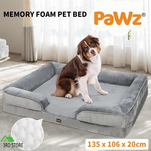 PaWz Memory Foam Pet Sofa Bed Cushion Dog Mat Washable Removable Orthopedic XXL