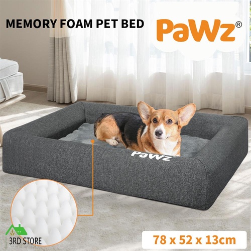 PaWz Memory Foam Pet Bed Calming Dog Cushion Orthopedic Mat Washable Removable M