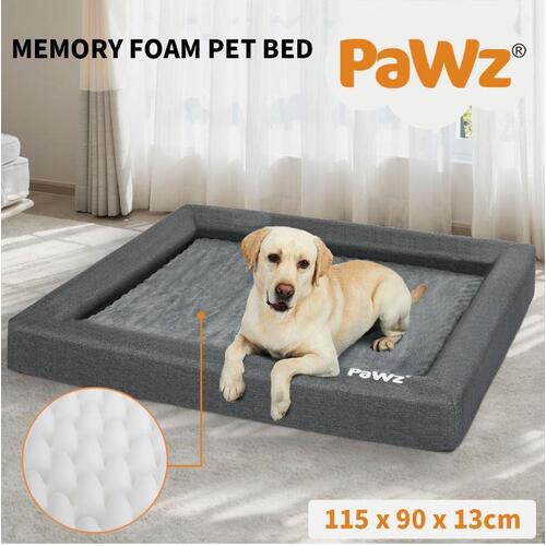 PaWz Memory Foam Pet Bed Calming Dog Cushion Orthopedic Washable Removable XL