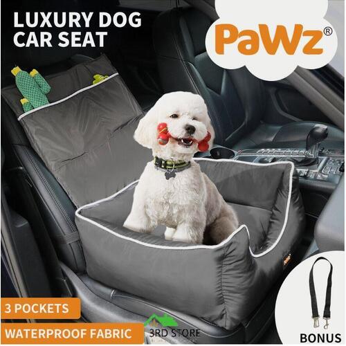 PaWz Dog Car Booster Seat Belt Pet Backrest Safe Protector Waterproof Travel Bed