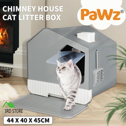 RETURNs PaWz Fully Enclosed Cat Litter Box Mat Kitty Toilet Trapping Odour Control Basin