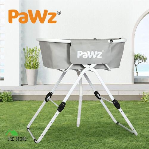 Pawz Pet Grooming Bath Tub Elevated Dog Shower Basin Foldable Adjustable Height