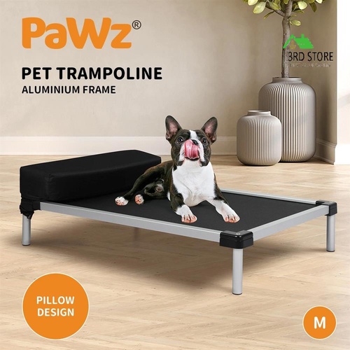 Pawz Pet Trampoline Aluminium Frame Dog Bed Elevated Raised Heavy Pillow Medium