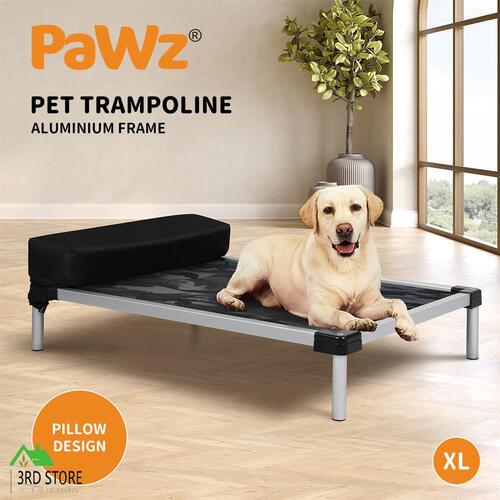 PaWz Pet Trampoline Raised Dog Bed Aluminium Frame XL Camoflauge X-Large