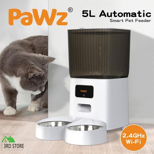 RETURNs Pawz 5L Automatic Pet Feeder Dog Cat Auto Smart Food Dispenser Timer Feed 2 Bowl