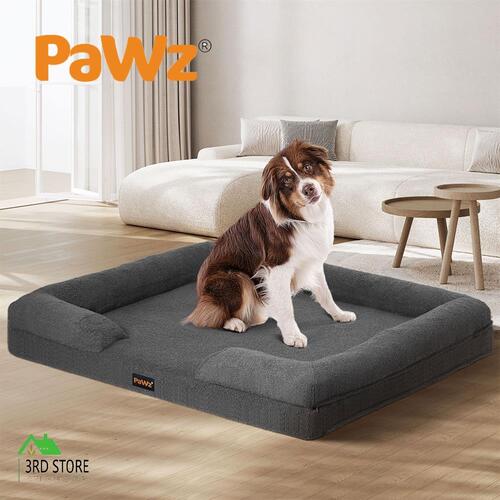 PaWz Memory Foam Pet Sofa Bed Cushion Dog Cat Mattress L grey