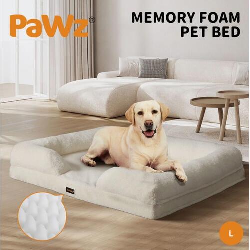 PaWz Memory Foam Pet Sofa Bed Cushion Dog Cat Mattress Washable Boucle Bed