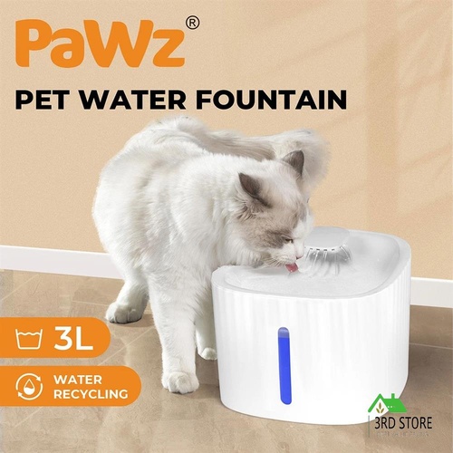 Pawz Automatic Electric Pet Water Fountain Dog Drinking Dispenser Filterr 3L