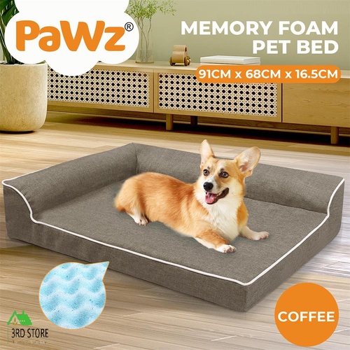Pawz Orthopedic Dog Bed Memory Foam Cushion Cat Calming Mat Washable Extra Large