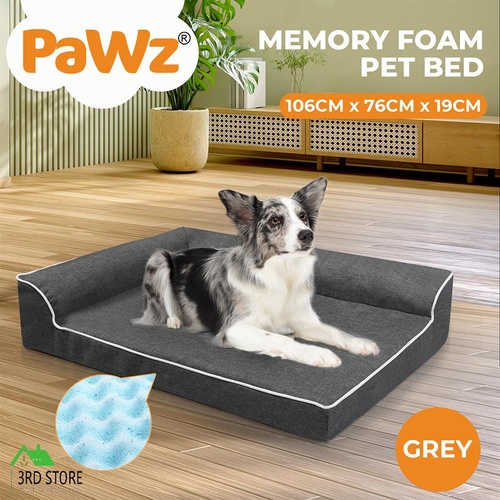 Pawz Orthopedic Dog Bed Memory Foam Cushion Cat Calming Mat Washable Extra Large