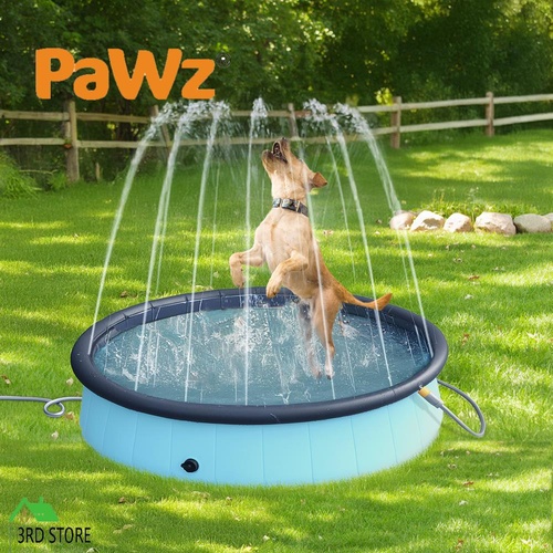 Pawz Dog Swimming Pool Folding 2-In-1 Sprinkler Dogs Cat Bath Splash Tub Outdoor
