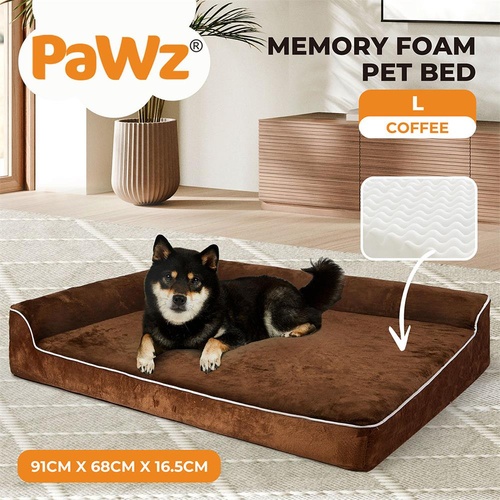 Pawz Orthopedic Dog Bed Memory Foam Cushion Cat Calming Mat Washable  Large
