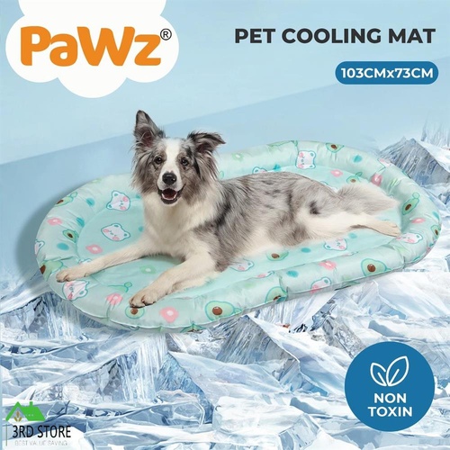 Pawz Pet Cooling Mat Dog Cat Gel Non-Toxic Bed Pillow Self-cool Summer Ice Pad L