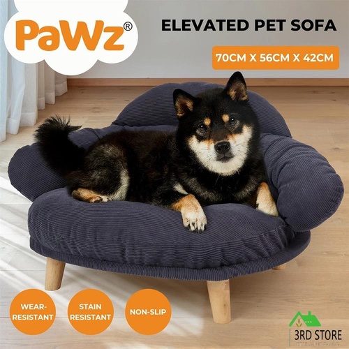 Pawz Elevated Pet Dog Cat Bed Sofa Couch Kitten Lounge Raised Sofa Bed 70cm