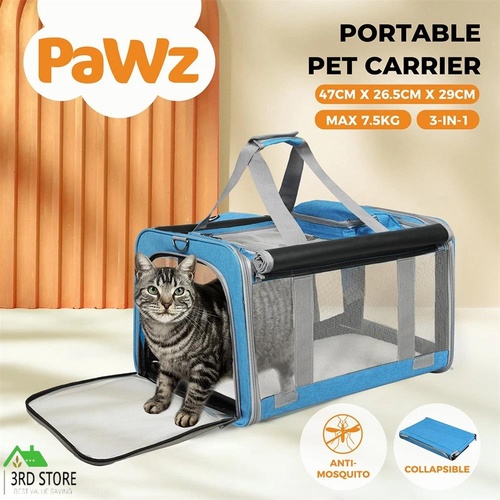 Pawz Pet Soft Crate Dog Cat Carrier Foldable Travel Cage Portable Kennel Medium