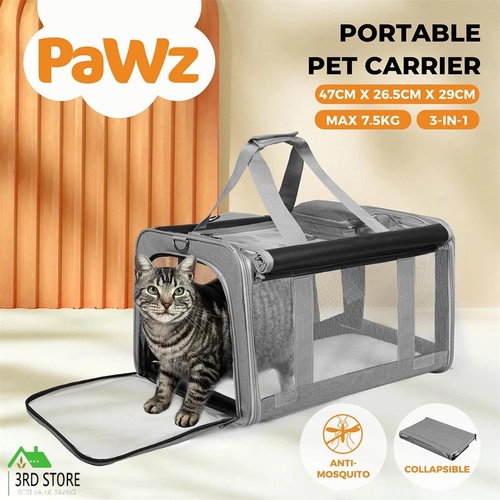 Pawz Pet Soft Crate Dog Cat Carrier Foldable Travel Cage Portable Kennel Medium