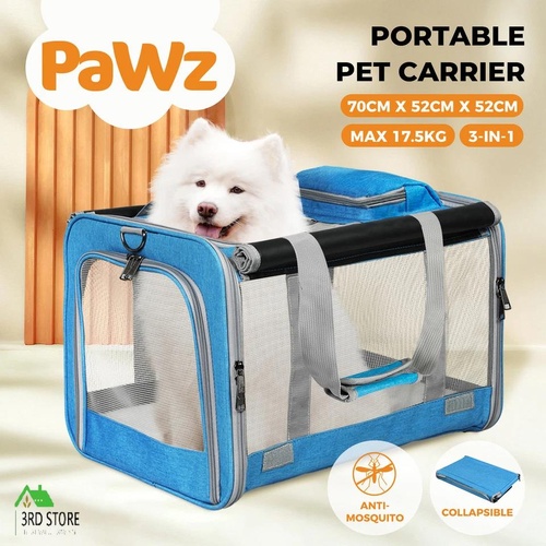 Pawz Pet Soft Crate Dog Cat Carrier Foldable Travel Cage Portable Kennel X-Large