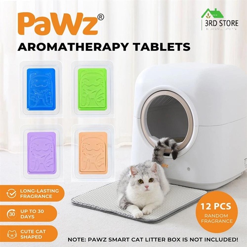 Pawz 12x Cat Litter Odour Eliminator Pet Aromatherapy Tablets Smell Remover
